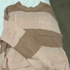 American Eagle stripped sweater, worn once, perfect condition, super cute/trendy